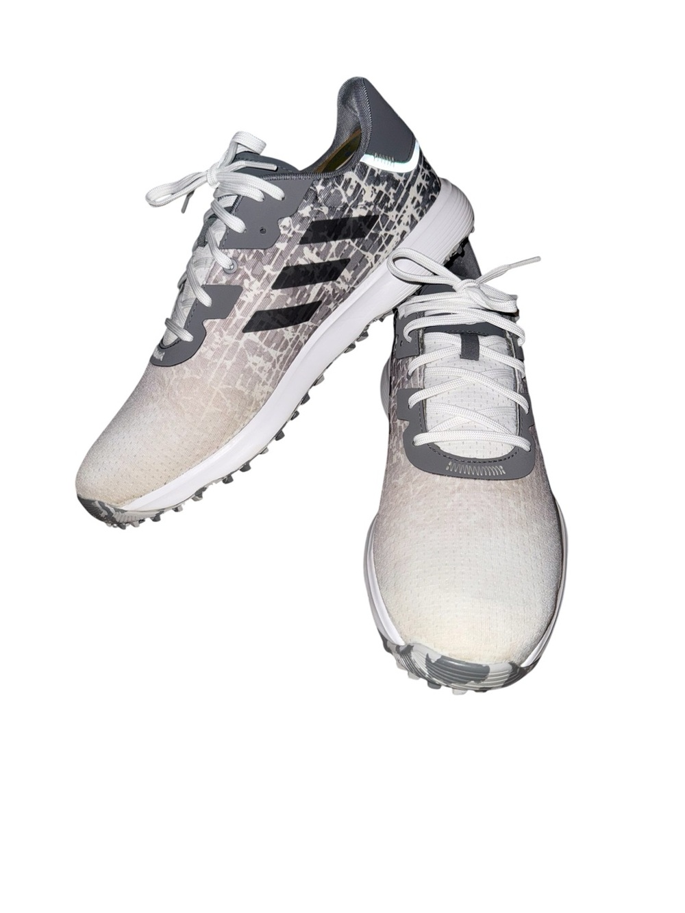 Nice Adidas S2G spikeless White and Gray Golf Shoes. Size 12